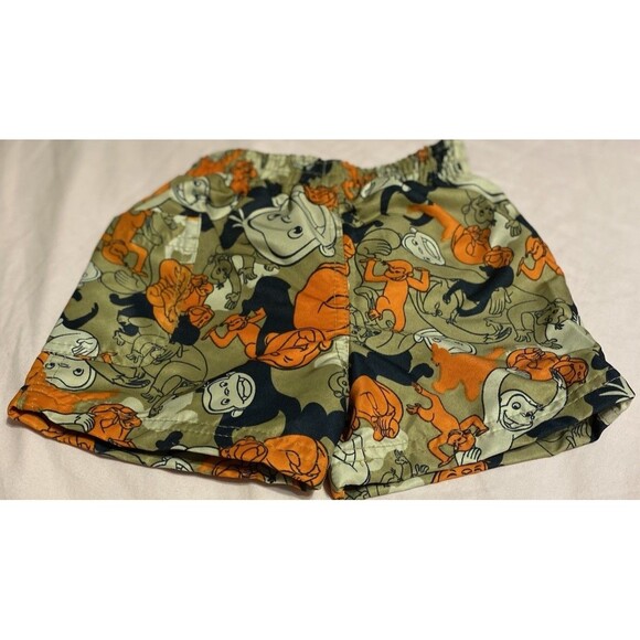 Vintage Curious George AOP Kids Swim Shorts Trunks Tan/Khaki/Orange/Black 12M - Picture 13 of 13